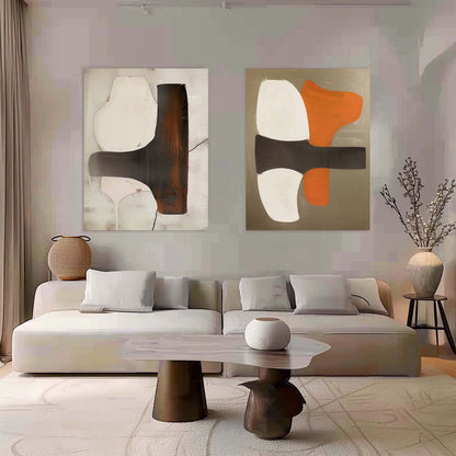 Modern Minimalist Wall Art 2 Piece Set #MMWA003