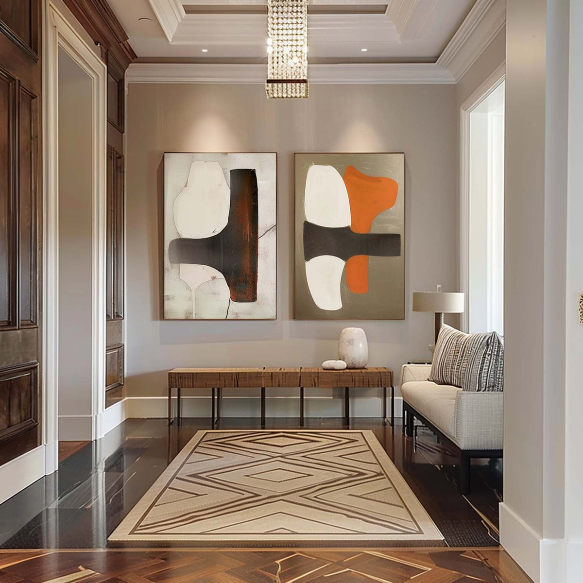 Modern Minimalist Wall Art 2 Piece Set #MMWA003