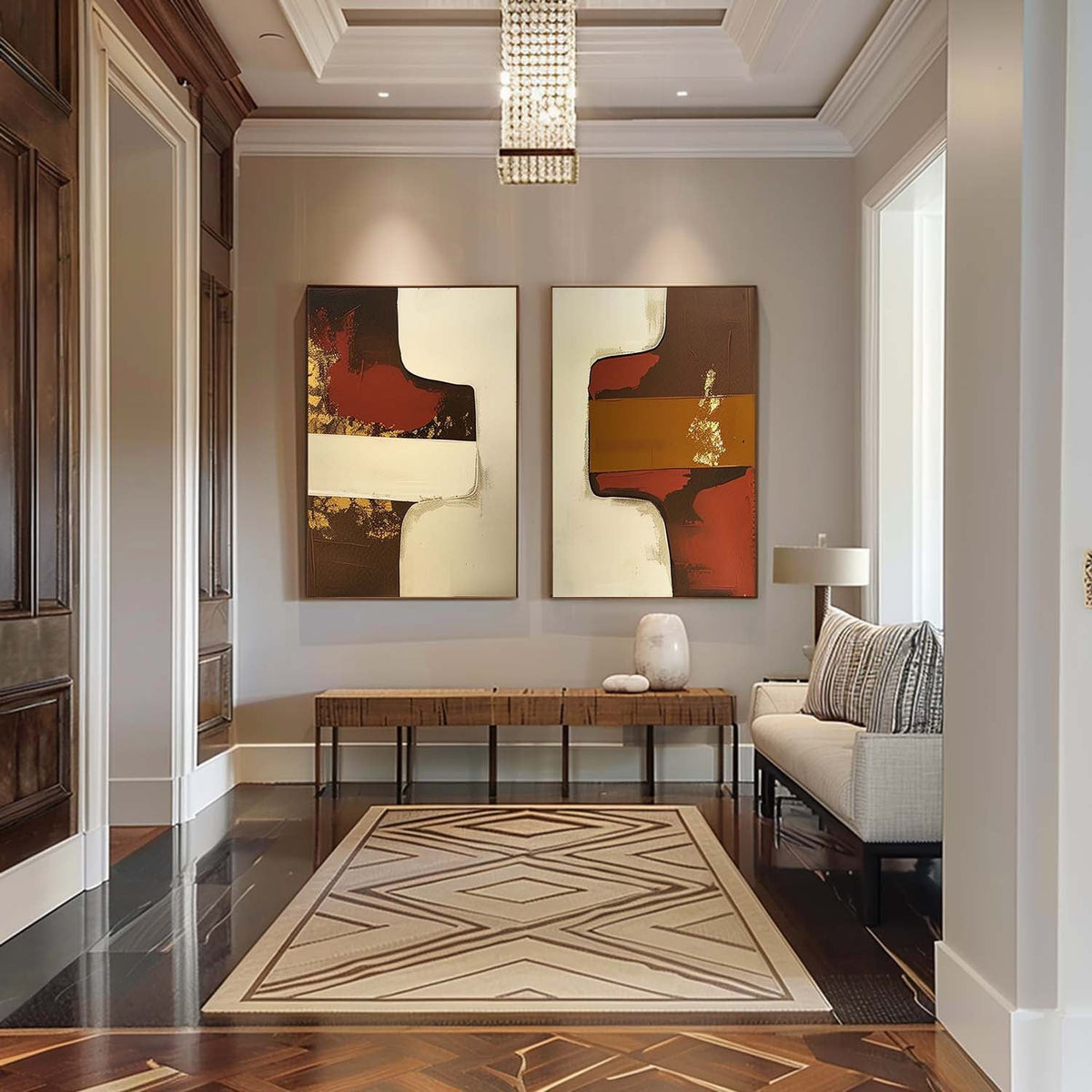 Modern Minimalist Wall Art 2 Piece Set #MMWA005