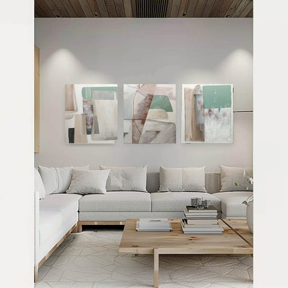 Ensemble de 3 peintures abstraites #SP158