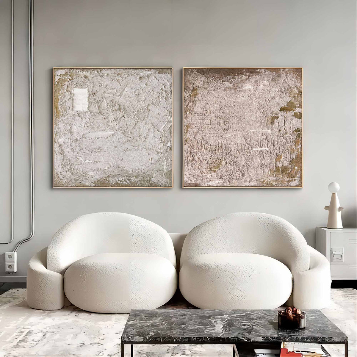 Ensemble de 2 tableaux abstraits #SP143
