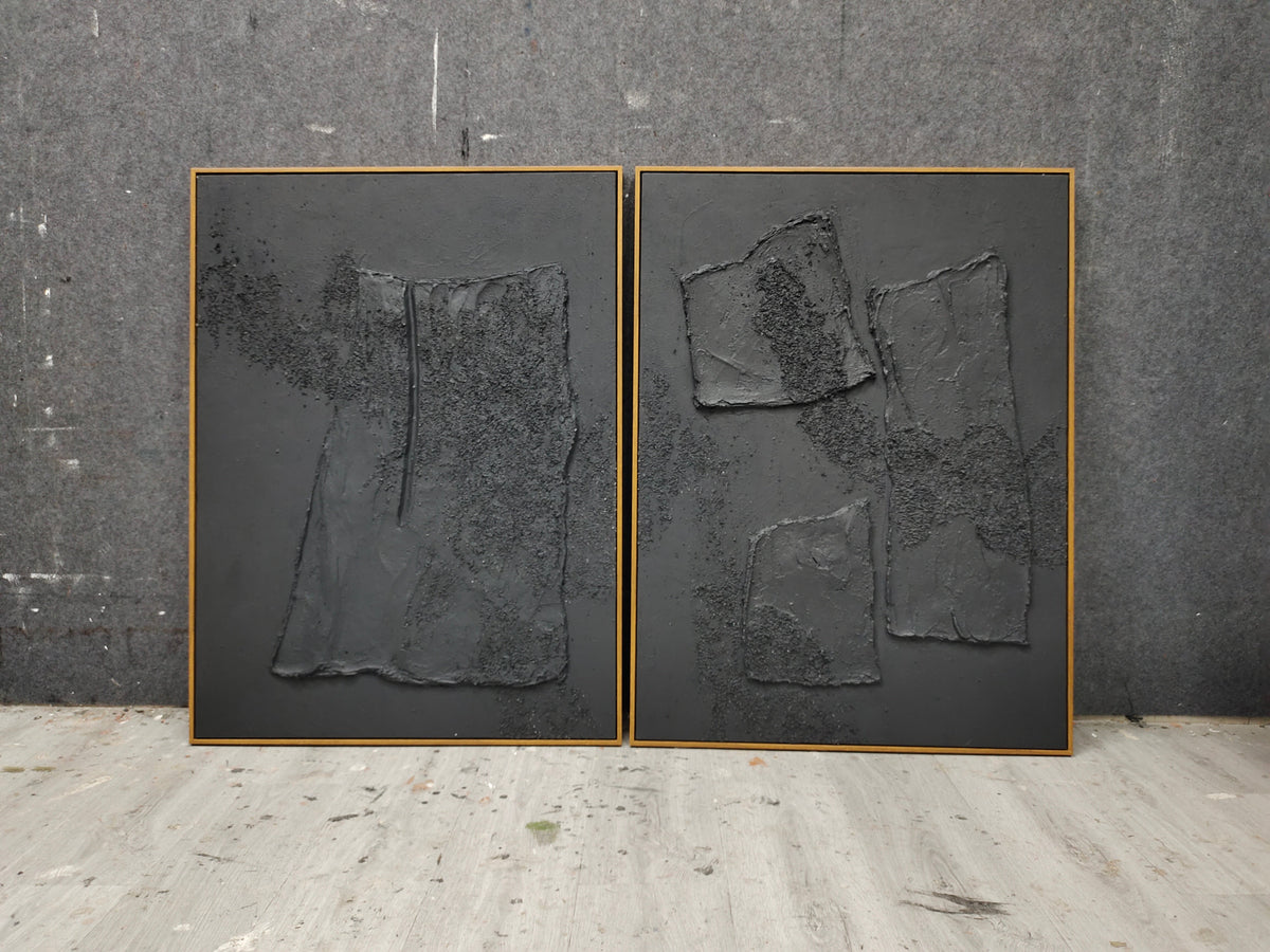 Ensemble de 2 peintures abstraites #SP029