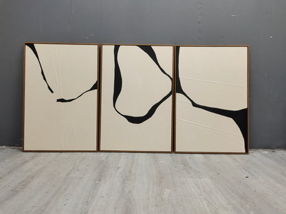 Ensemble de 3 peintures abstraites #SP122