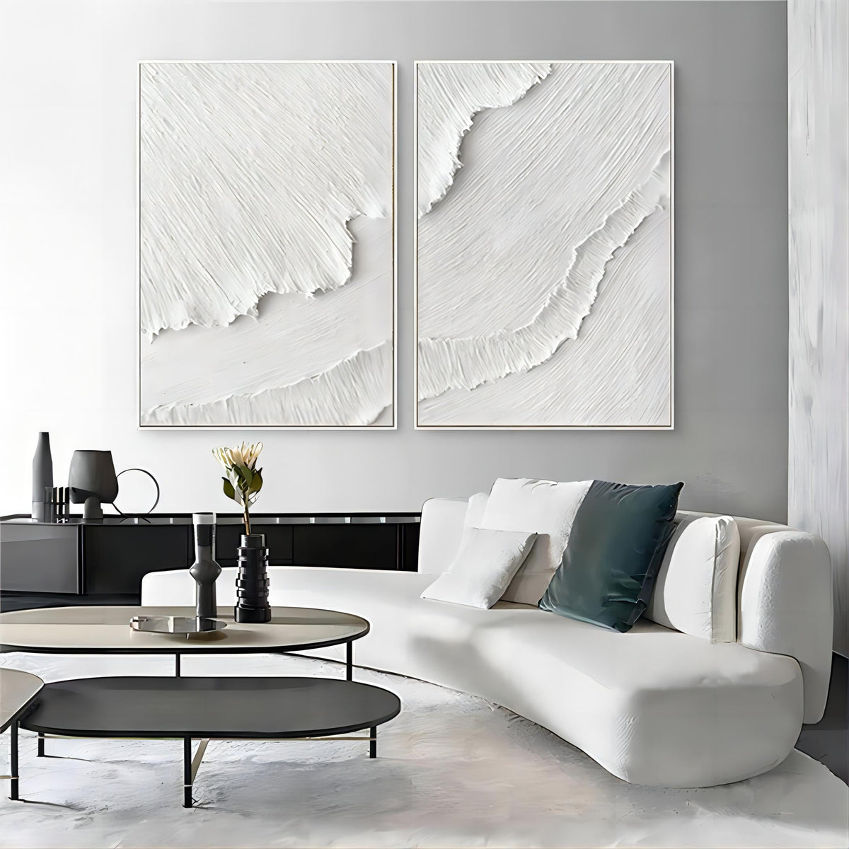 Ensemble de 2 peintures abstraites #SP035