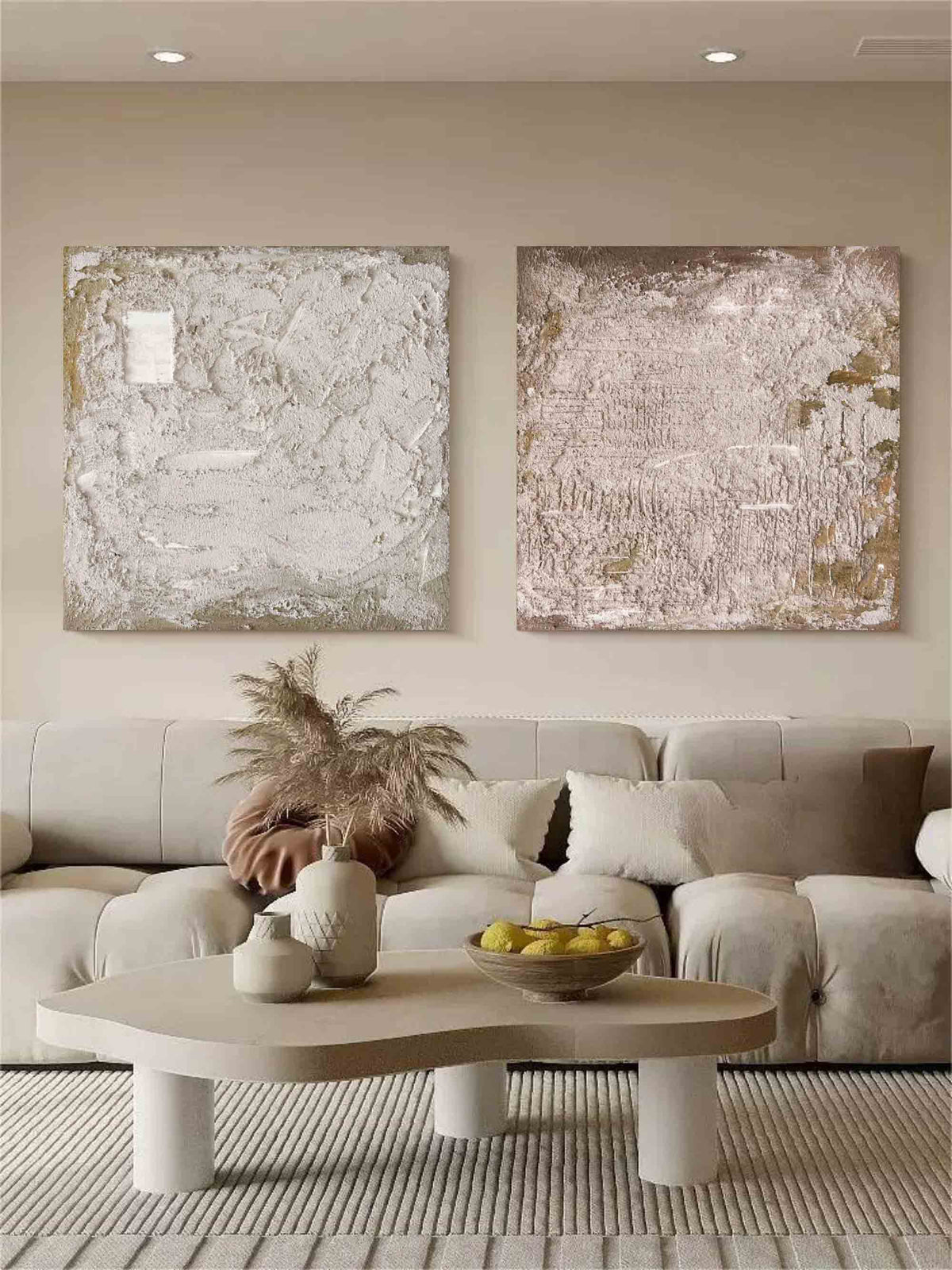 Ensemble de 2 tableaux abstraits #SP143