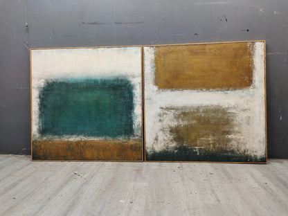 Ensemble de 2 peintures abstraites #SP157