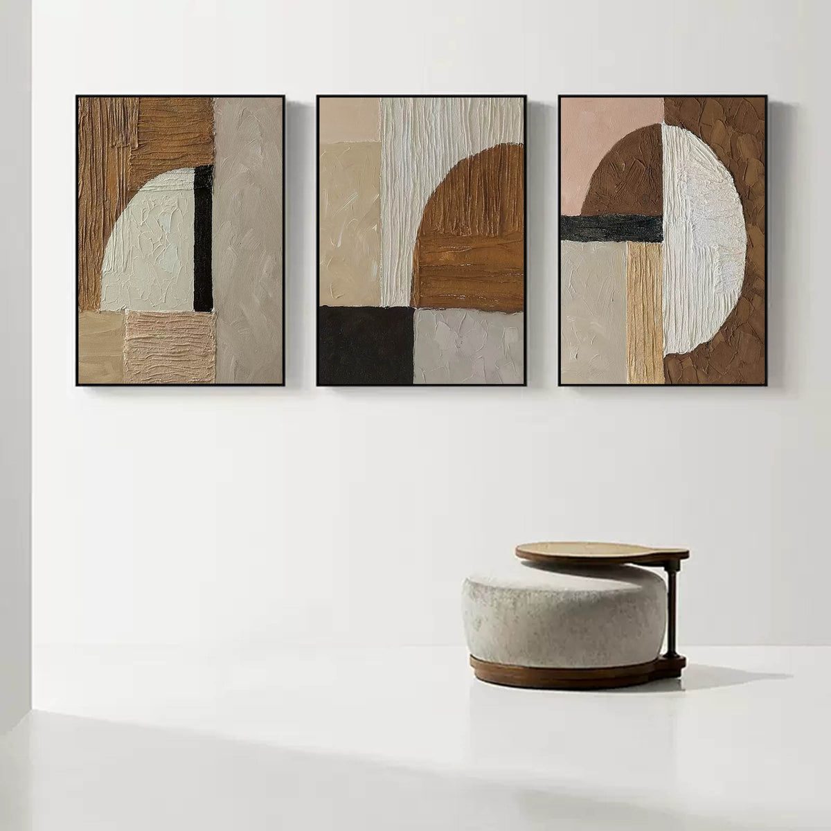 Ensemble de 3 peintures abstraites #SP113