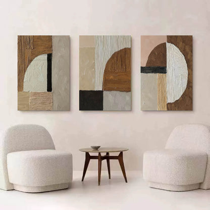 Ensemble de 3 peintures abstraites #SP113