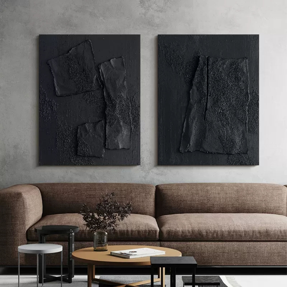 Ensemble de 2 peintures abstraites #SP029