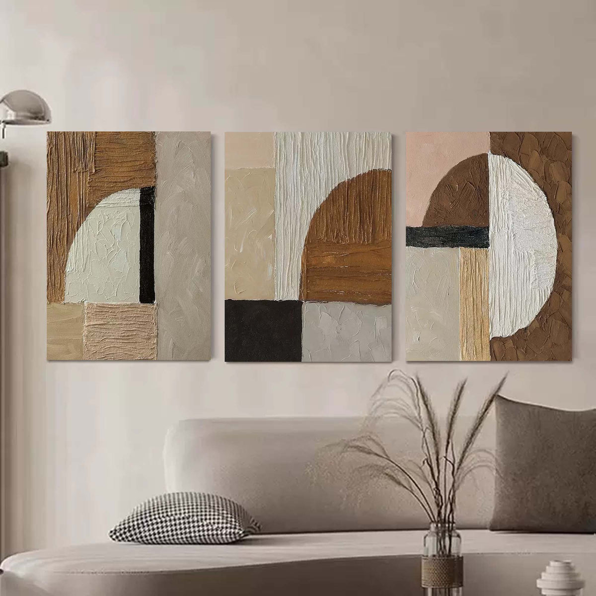 Ensemble de 3 peintures abstraites #SP113