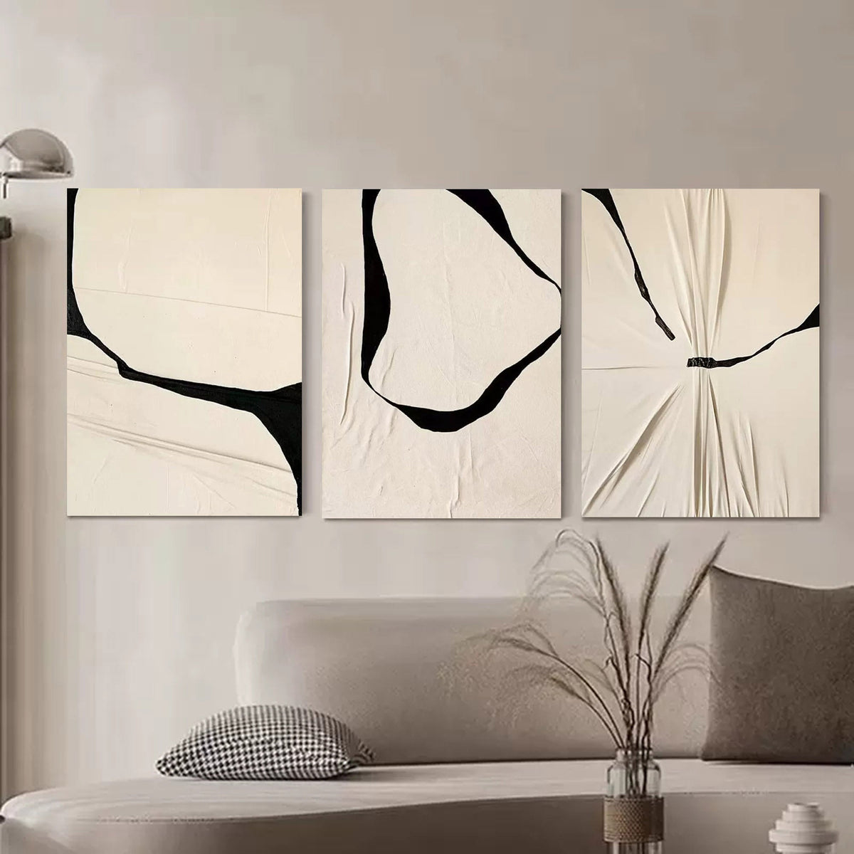 Ensemble de 3 peintures abstraites #SP122