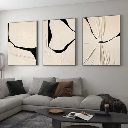 Ensemble de 3 peintures abstraites #SP122