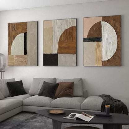 Ensemble de 3 peintures abstraites #SP113