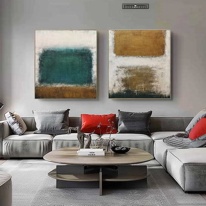 Ensemble de 2 peintures abstraites #SP157