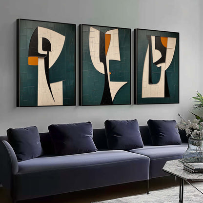 Ensemble de 3 peintures abstraites #SP149