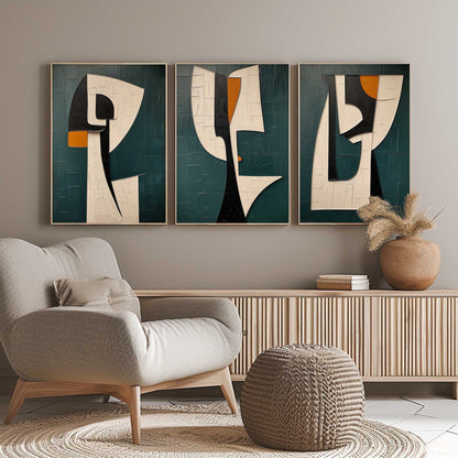 Ensemble de 3 peintures abstraites #SP149